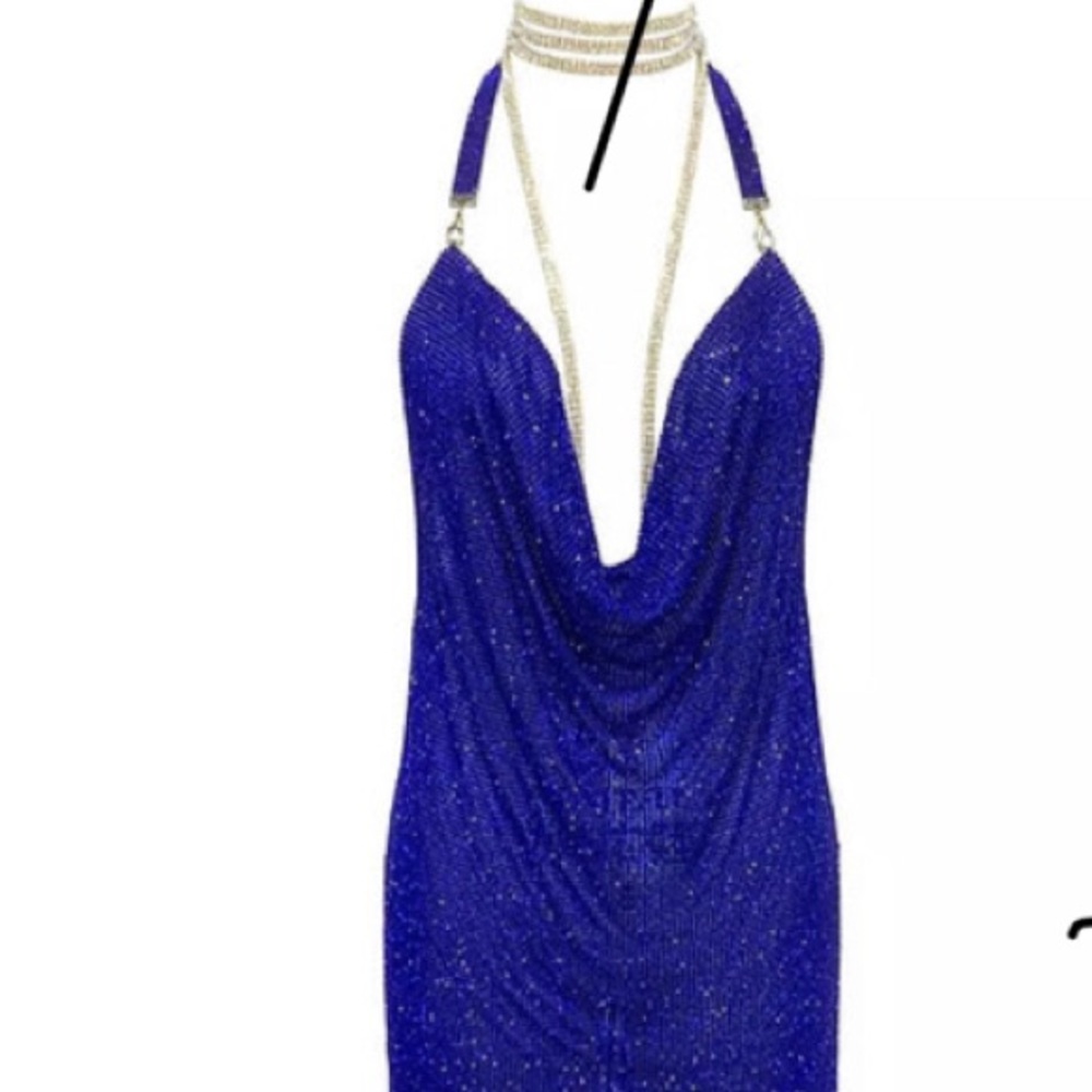 ROYAL BLUE KRYSTAL DRESS